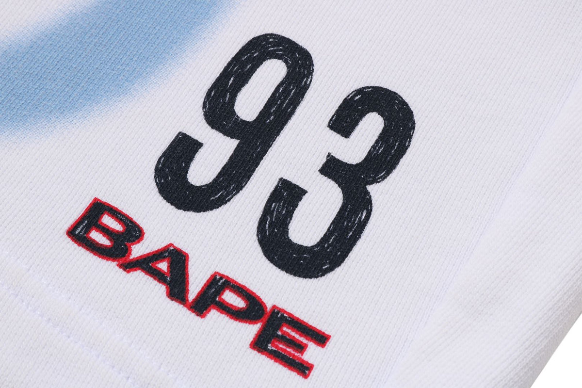 BAPE HEAVY WASH 手繪足球標誌寬鬆版短褲