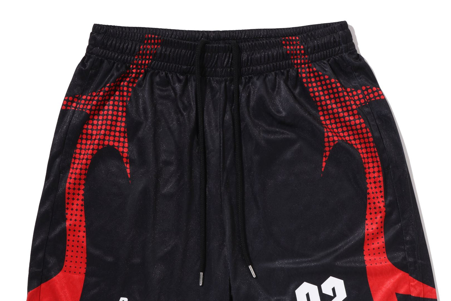 BAPE APE FLAME MONOGRAM JACQUARD 寬鬆版足球短褲