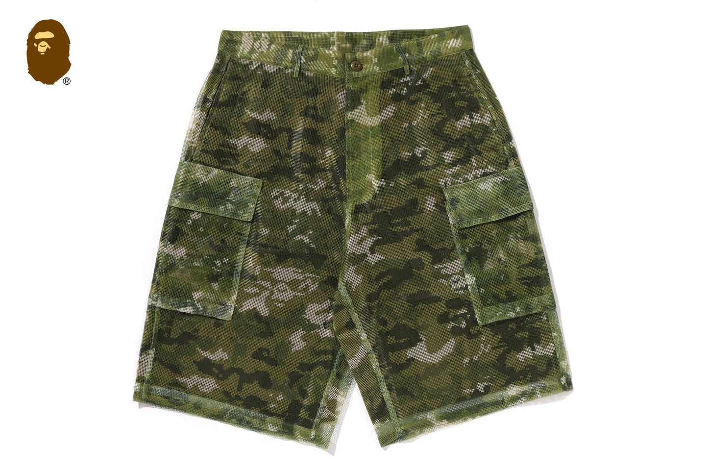 BAPE MULTI PIXEL CAMO CARGO RELAXED FIT SHORTS