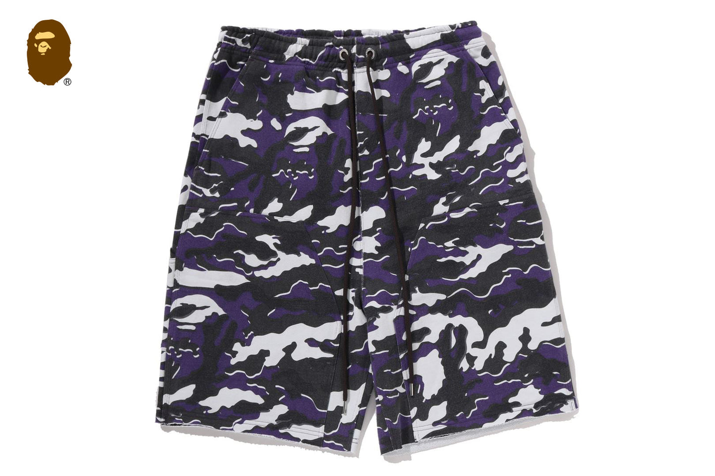 BAPE GLITCH WOODLAND CAMO 雙膝放鬆版運動短褲