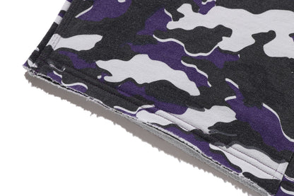 BAPE GLITCH WOODLAND CAMO 雙膝放鬆版運動短褲