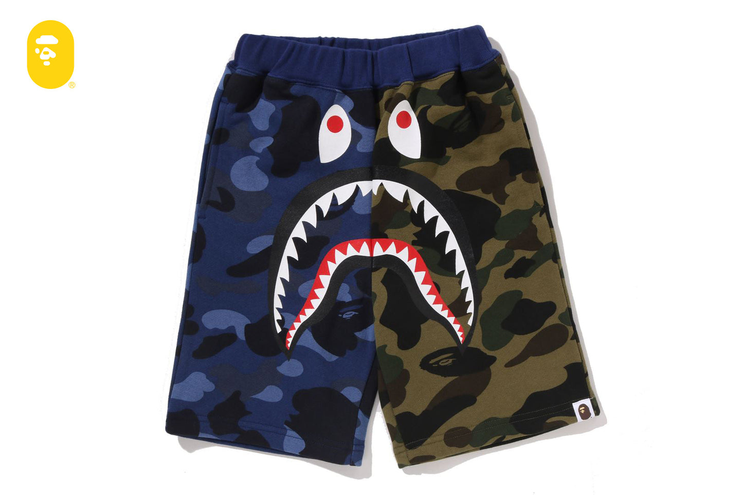 BAPE SPLIT CAMO SHARK 短版運動褲