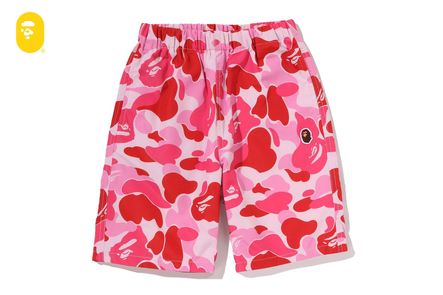 BAPE ABC CAMO APE HEAD ONE POINT BEACH SHORTS