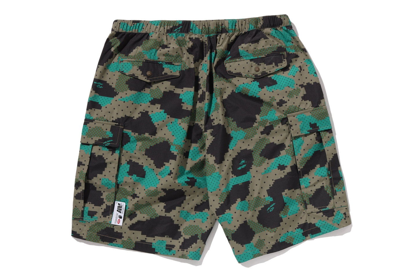 BAPE BY KAZUKI KURAISHI 3層數位迷彩圓點束帶短褲