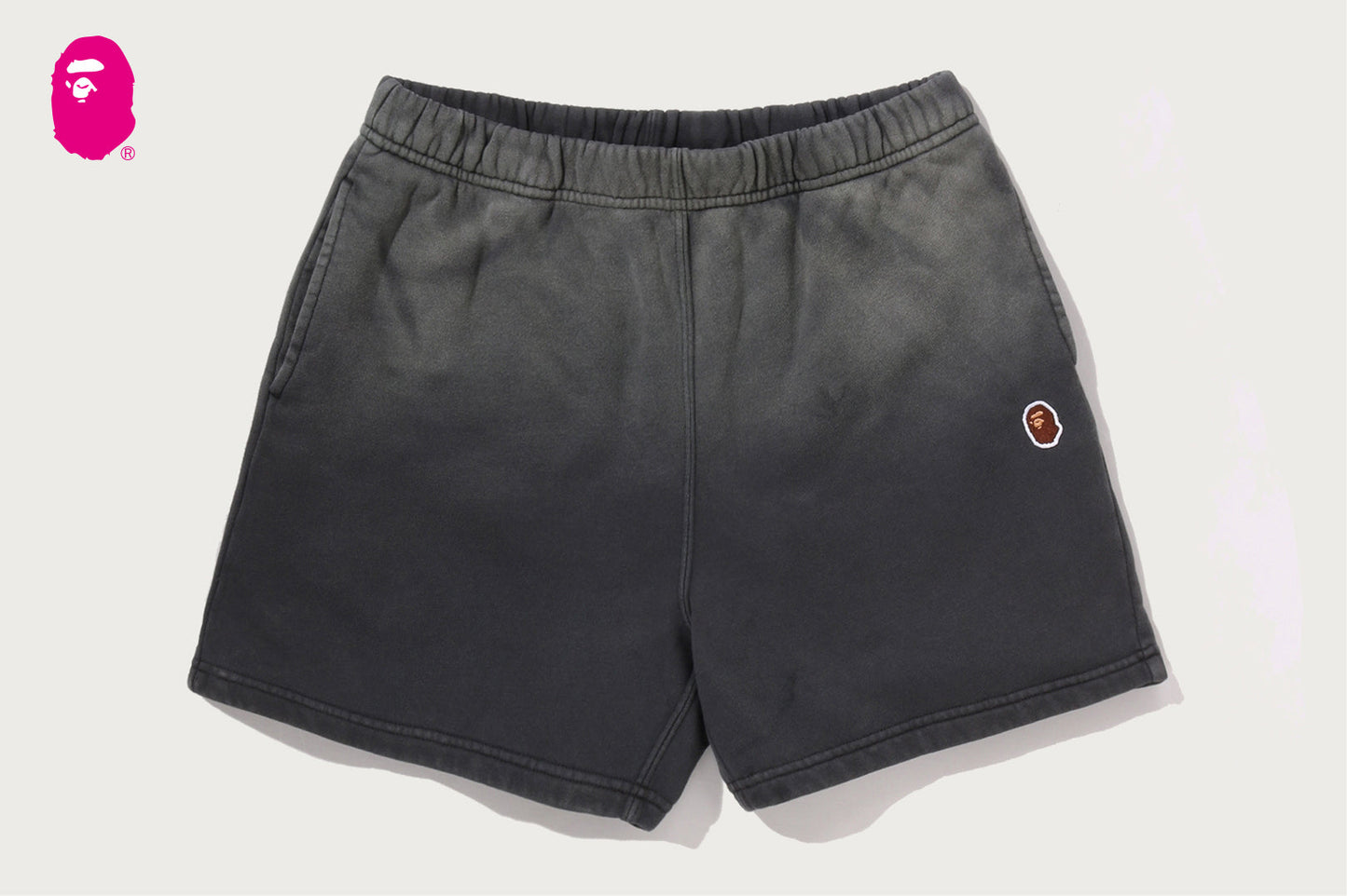 BAPE GARMENT DYE ONE POINT SWEAT SHORTS