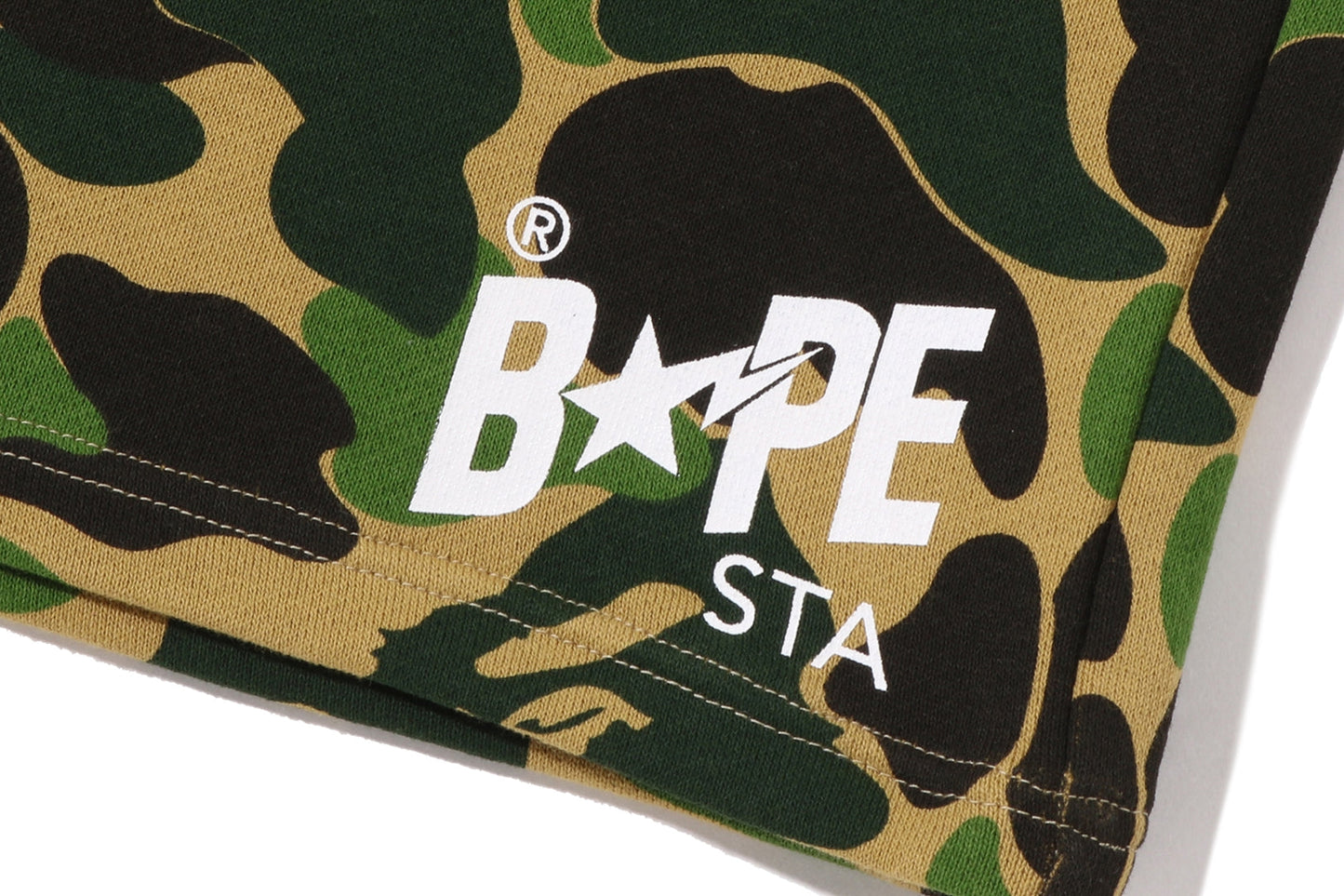 BAPE ABC CAMO BAPE STA LOGO SWEAT JORTS