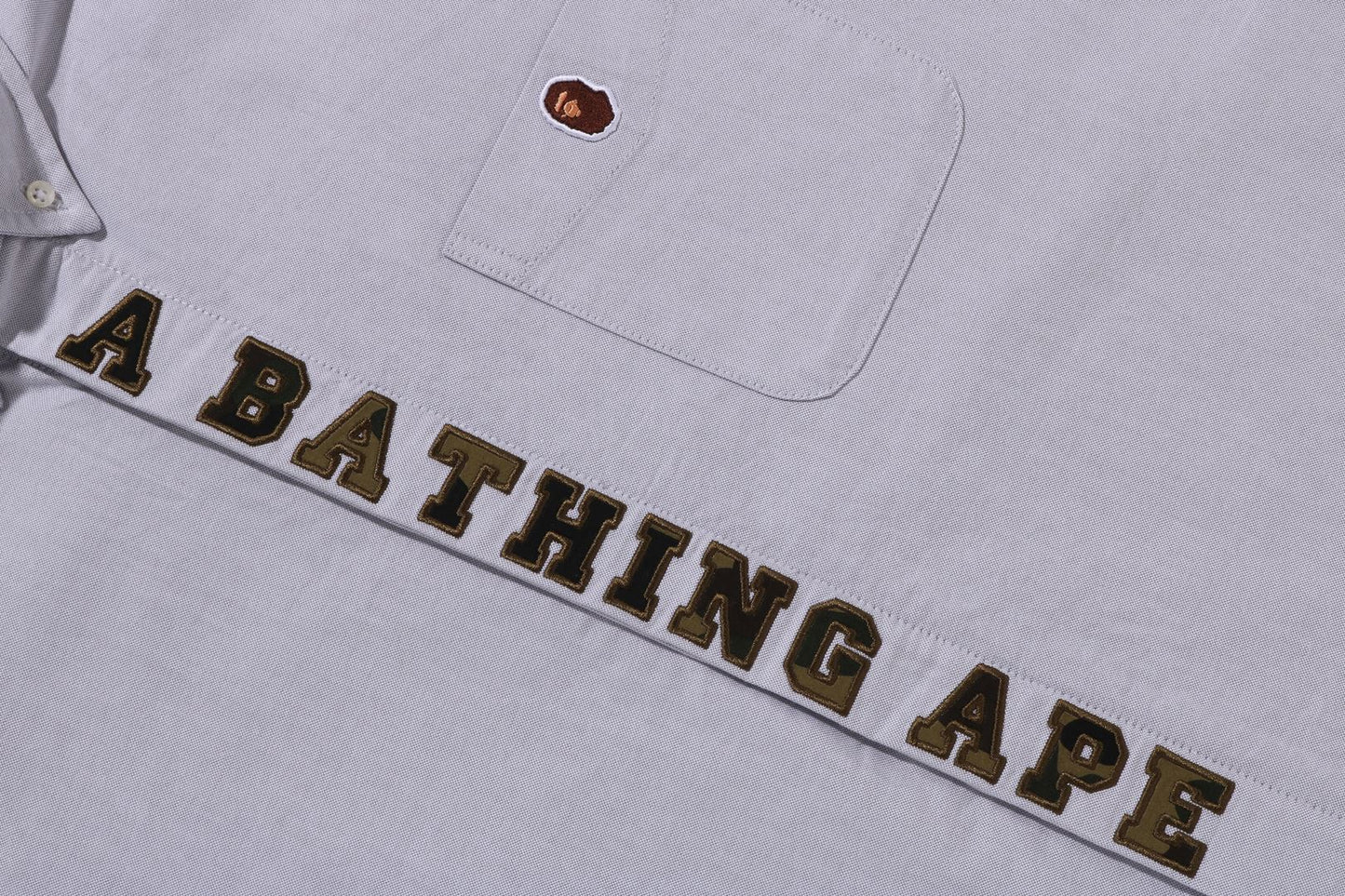 BAPE 1ST CAMO APPLIQUE OXFORD BD SHIRT