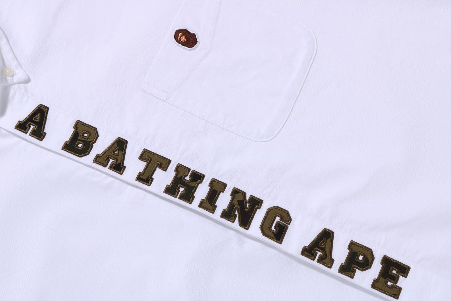 BAPE 1ST CAMO APPLIQUE OXFORD BD SHIRT