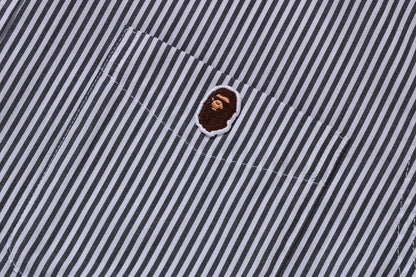 BAPE ONE POINT STRIPE BD SHIRT