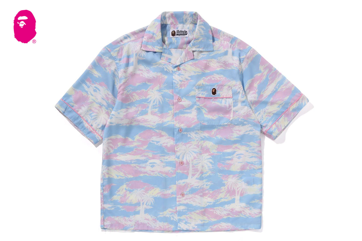 BAPE 棕櫚樹迷彩開襟襯衫