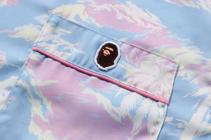 BAPE 棕櫚樹迷彩開襟襯衫