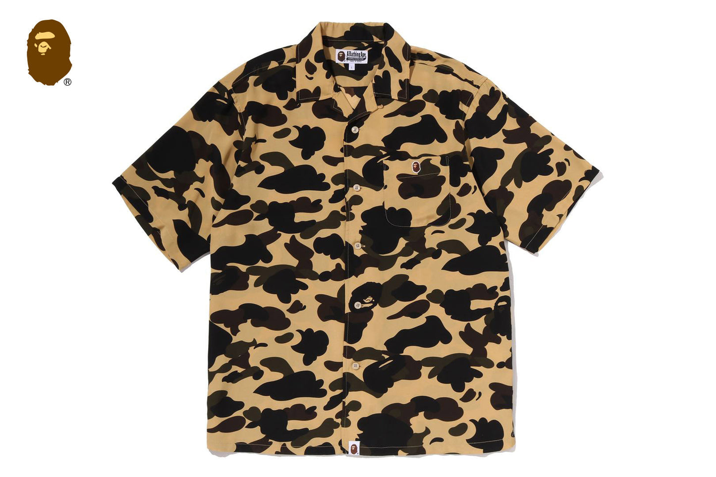 BAPE 1ST CAMO 開襟短袖襯衫