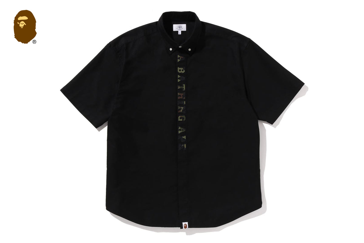 BAPE 1ST CAMO APPLIQUE OXFORD 短袖襯衫