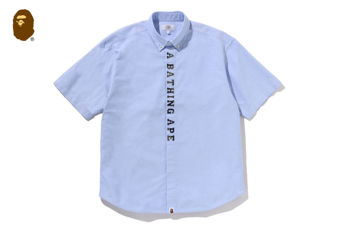 BAPE 1ST CAMO APPLIQUE OXFORD 短袖襯衫