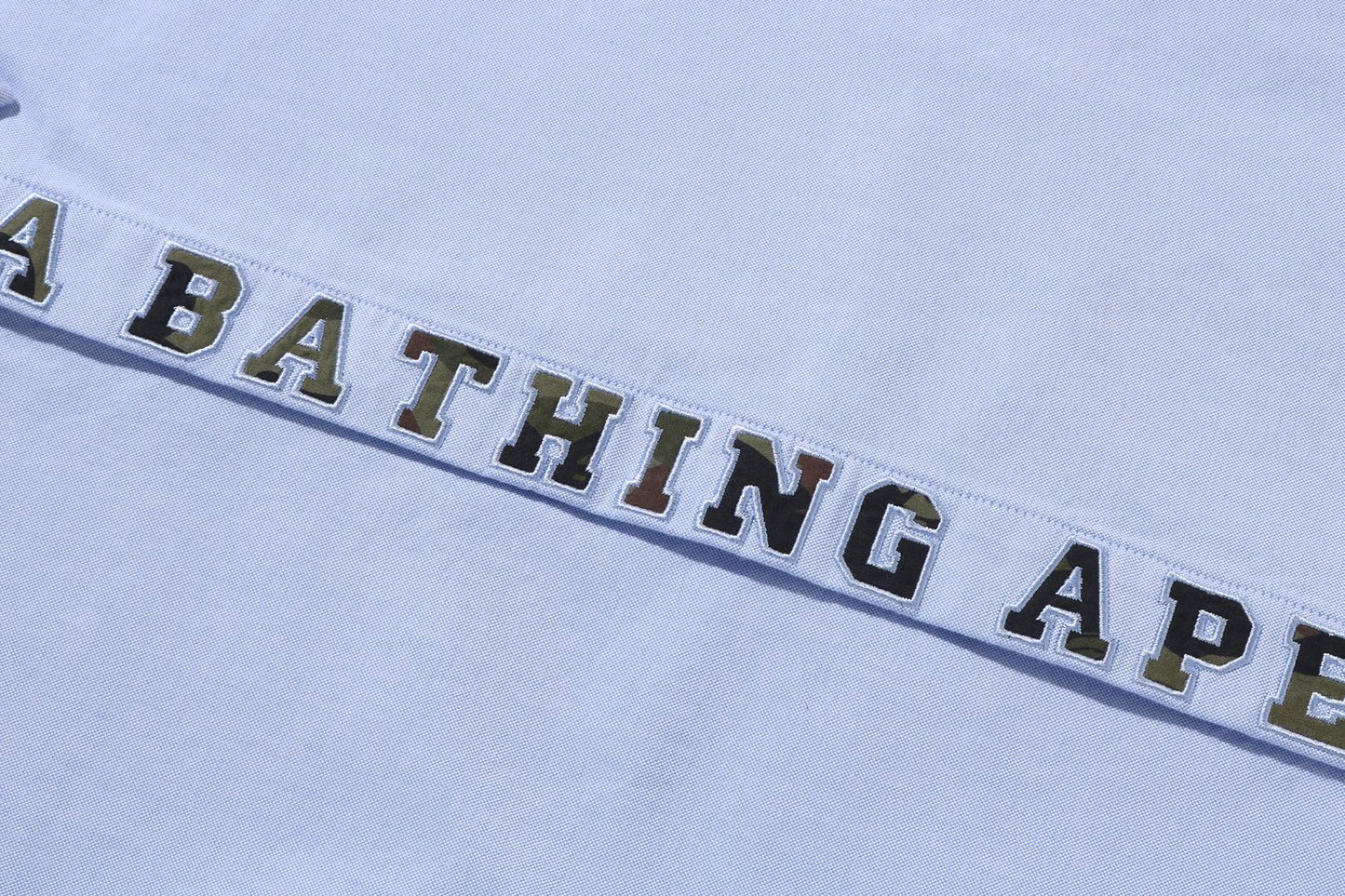 BAPE 1ST CAMO 應用刺繡牛津短袖襯衫