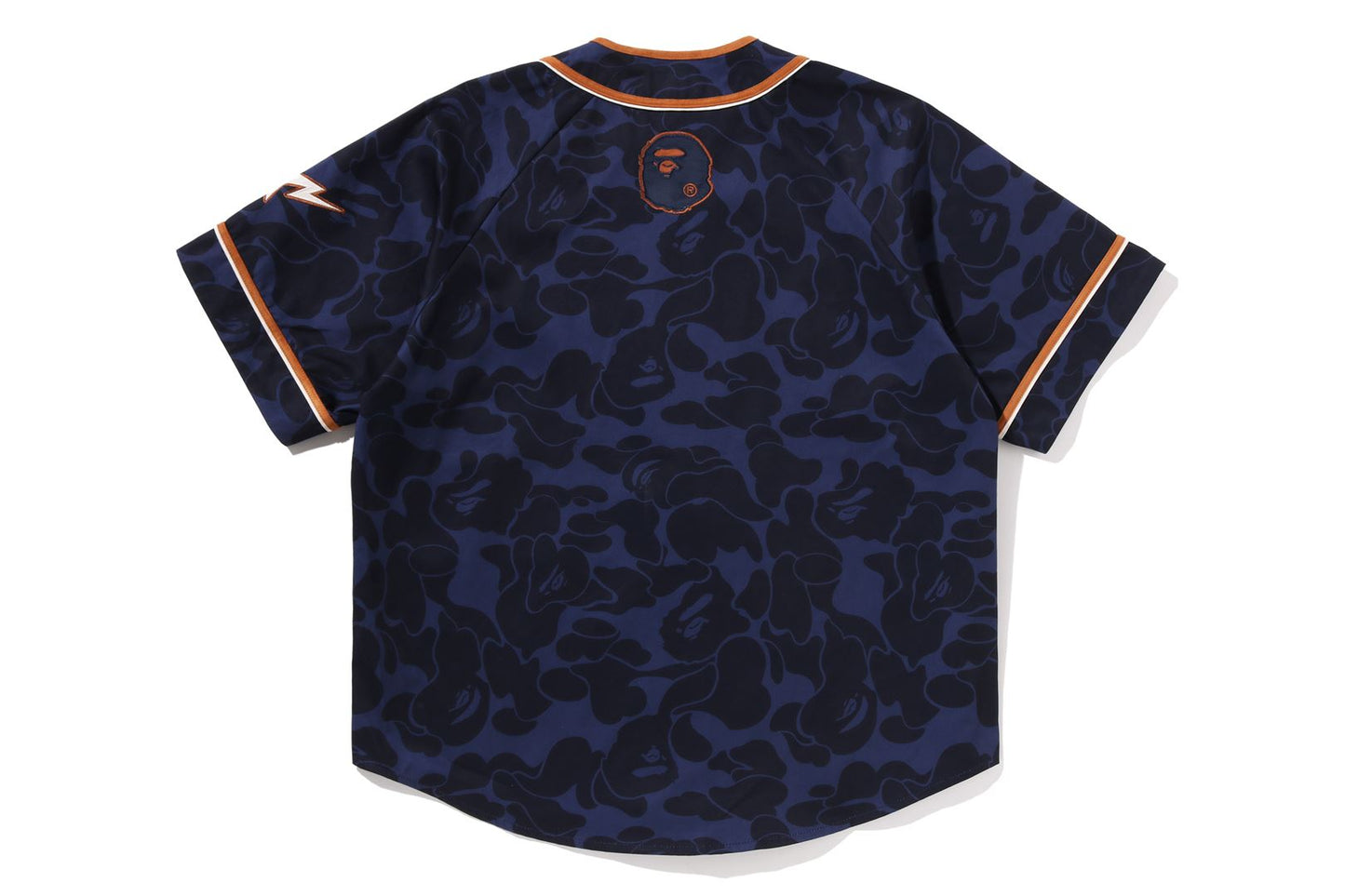 BAPE SOLID CAMO MULTI LOGO BASEBALL SS SHIRT