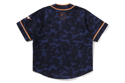 BAPE SOLID CAMO MULTI LOGO BASEBALL SS SHIRT