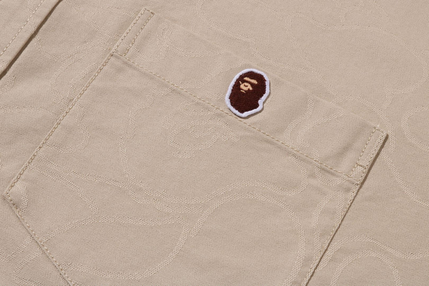 BAPE ONE POINT LINE CAMO JACQUARD OXFORD 短袖襯衫