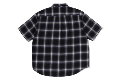 BAPE ONE POINT OMBRE CHECK LIGHT FLANNEL SS SHIRT