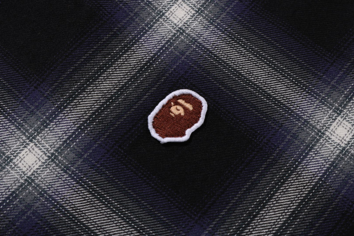 BAPE ONE POINT OMBRE CHECK LIGHT FLANNEL SS SHIRT