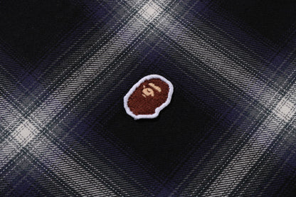 BAPE ONE POINT OMBRE CHECK LIGHT FLANNEL SS SHIRT