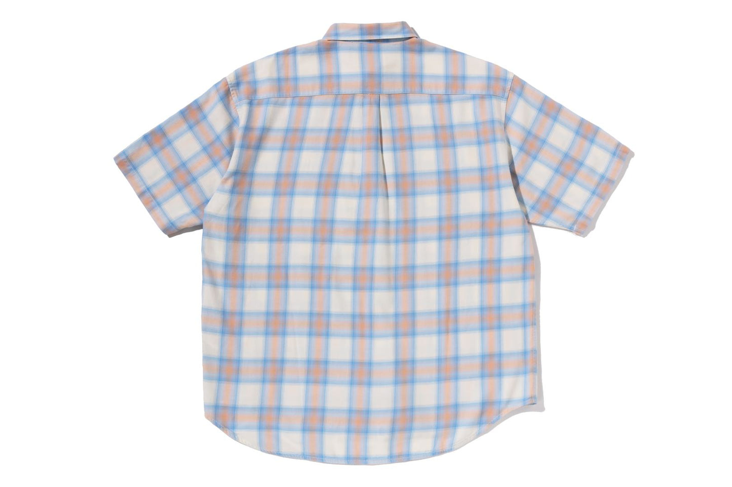 BAPE ONE POINT OMBRE CHECK LIGHT FLANNEL SS SHIRT