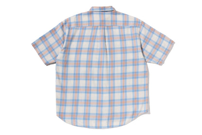 BAPE ONE POINT OMBRE CHECK LIGHT FLANNEL SS SHIRT