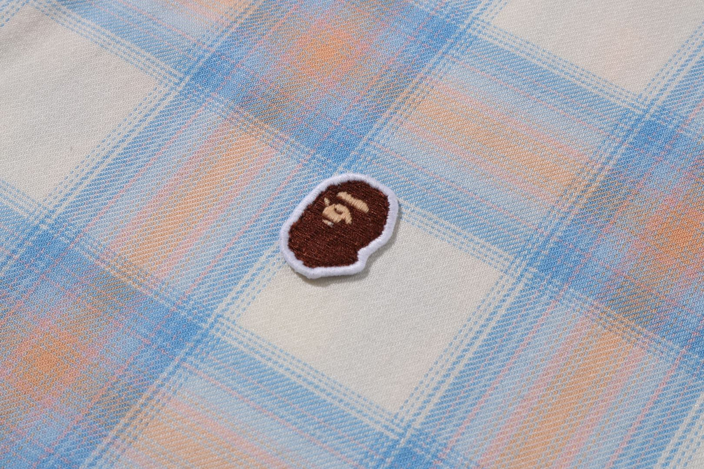 BAPE ONE POINT OMBRE CHECK LIGHT FLANNEL SS SHIRT