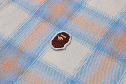 BAPE ONE POINT OMBRE CHECK LIGHT FLANNEL SS SHIRT