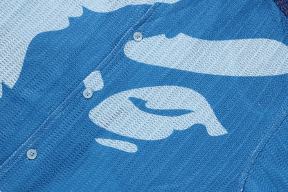 BAPE MEGA ABC CAMO MESH SHIRT