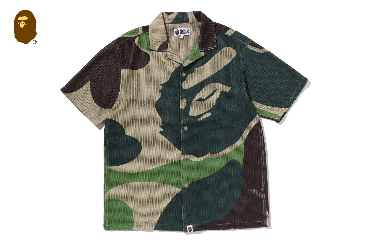 BAPE MEGA ABC CAMO MESH SHIRT