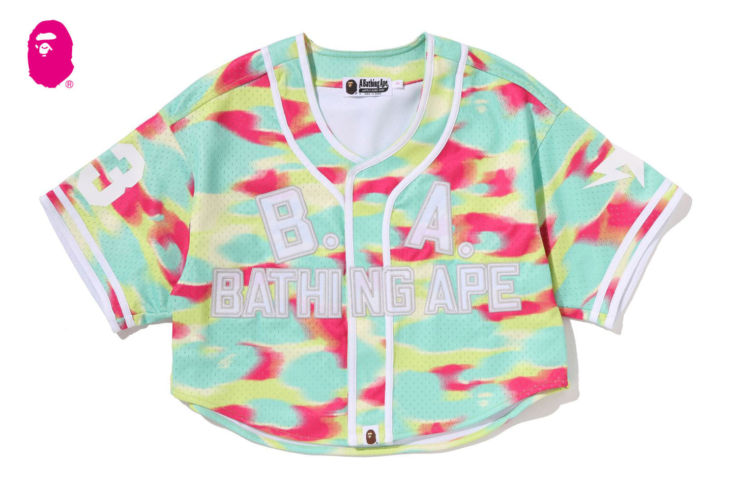 BAPE SCREEN CAMO 多標誌棒球襯衫