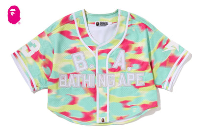 BAPE SCREEN CAMO 多標誌棒球襯衫
