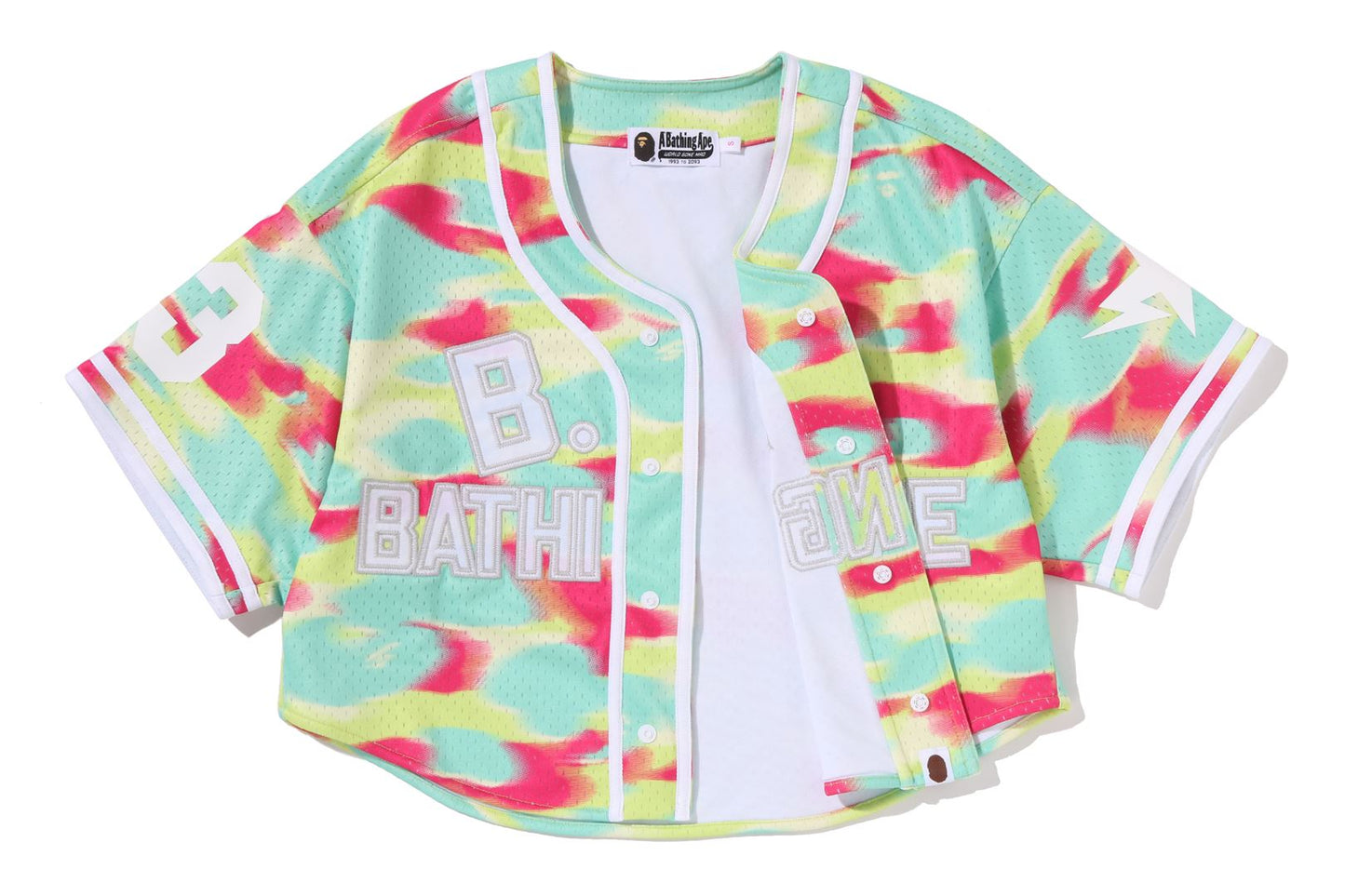 BAPE SCREEN CAMO 多標誌棒球襯衫