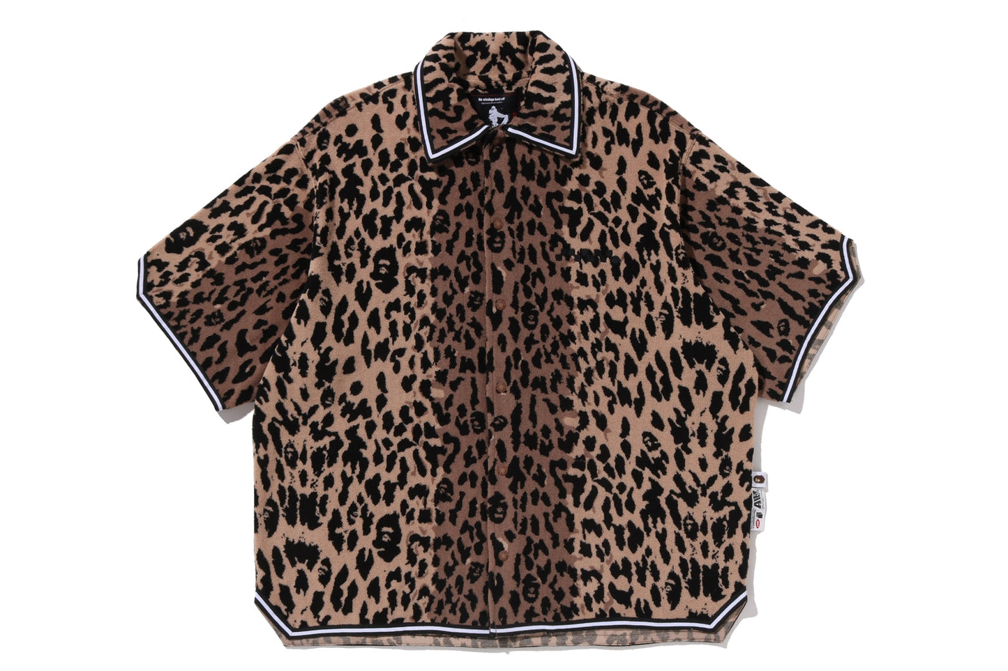 BAPE 倉石一樹 LEOPARD 斜紋短袖襯衫