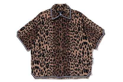 BAPE 倉石一樹 LEOPARD 斜紋短袖襯衫