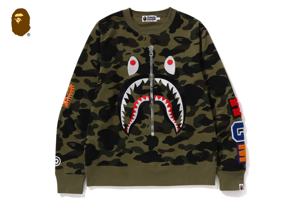 BAPE 1ST CAMO SHARK CREWNECK