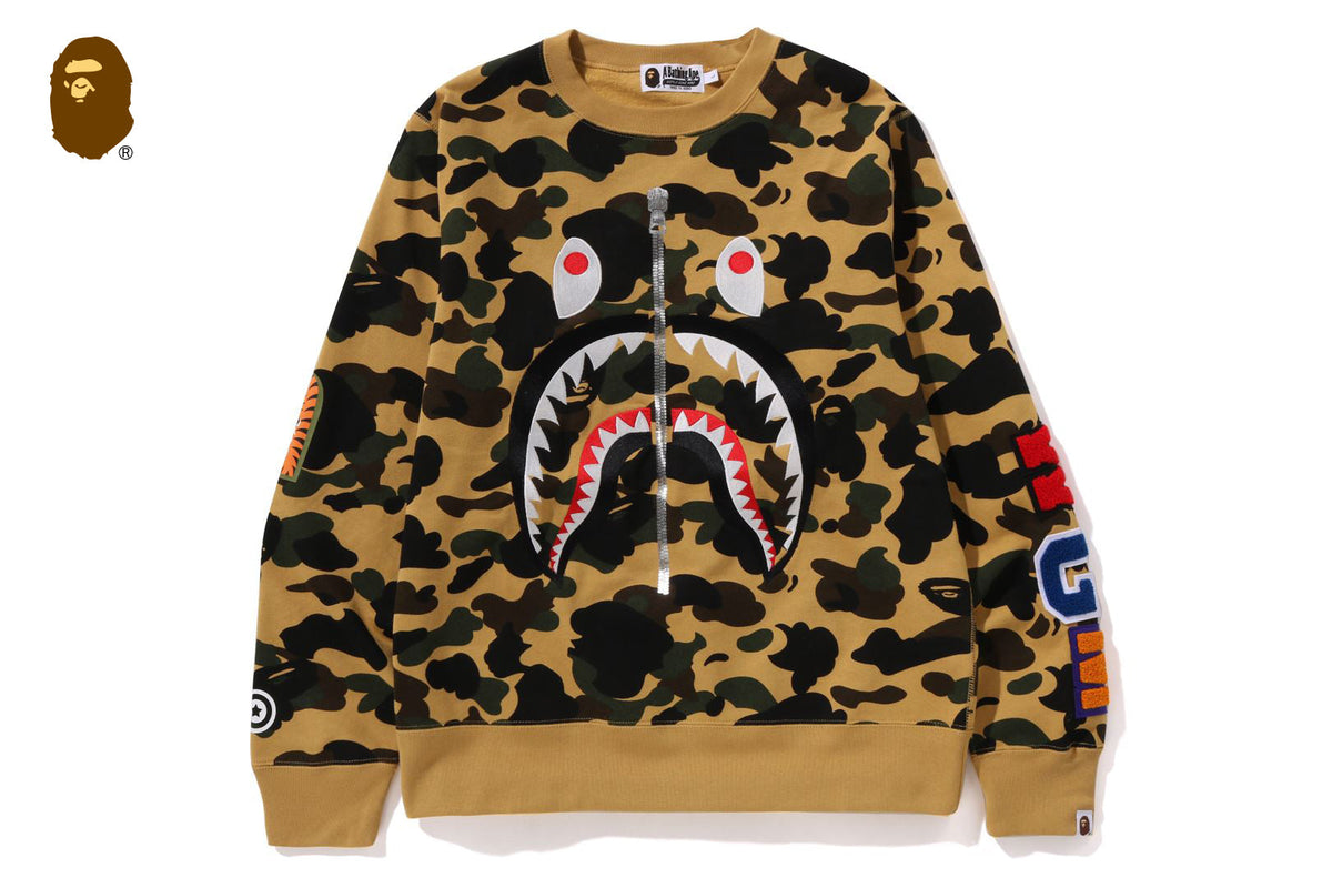 BAPE 1ST CAMO SHARK CREWNECK
