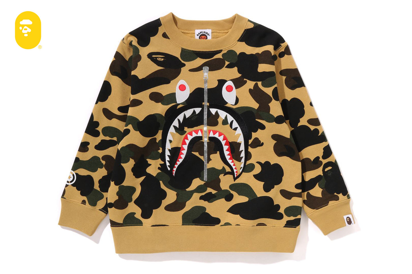 BAPE 1ST CAMO SHARK 圓領運動衫
