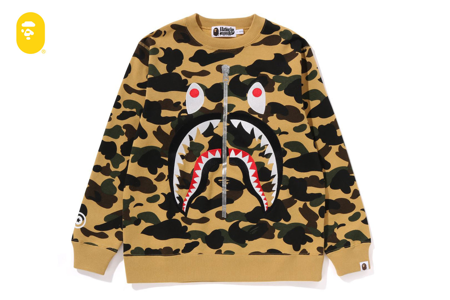 BAPE 1ST CAMO SHARK 圓領運動衫