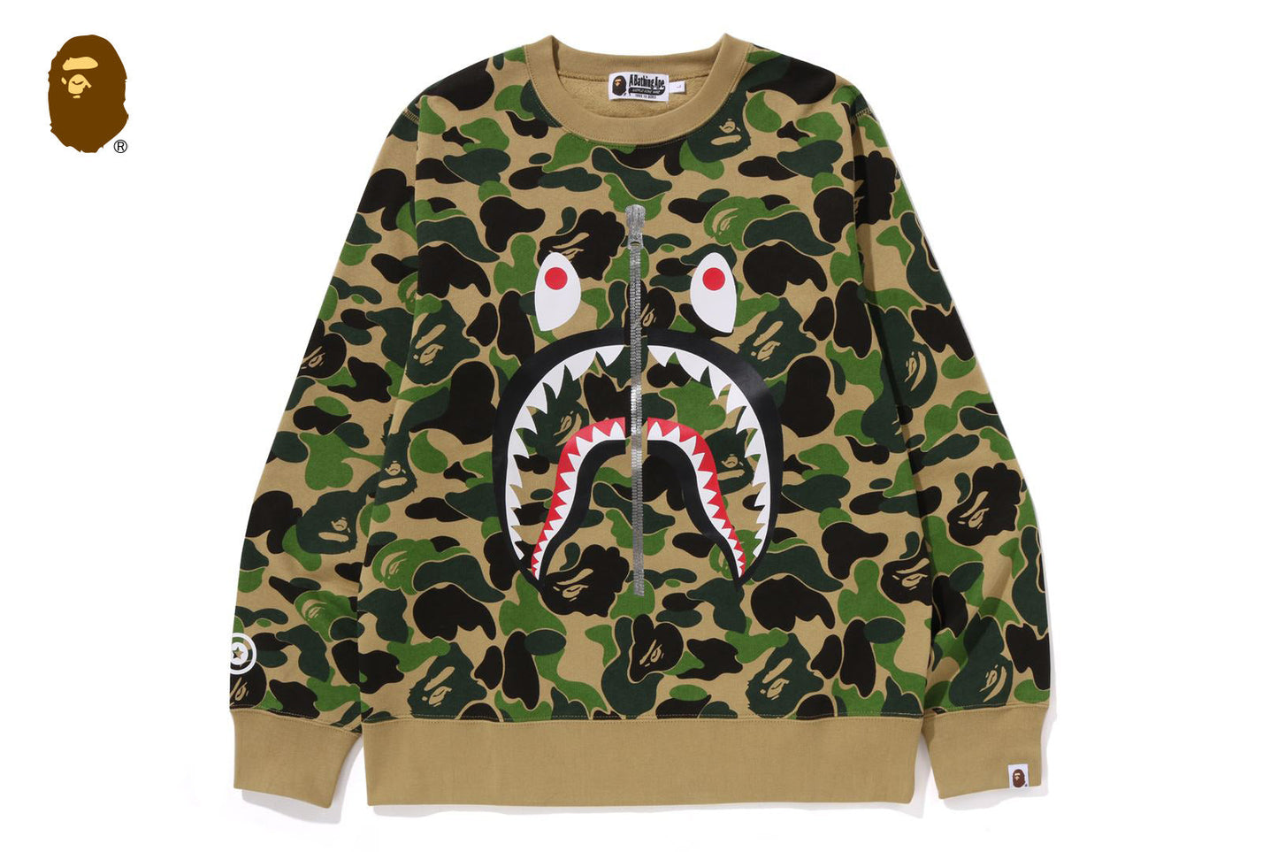 BAPE ABC CAMO SHARK 圓領衛衣