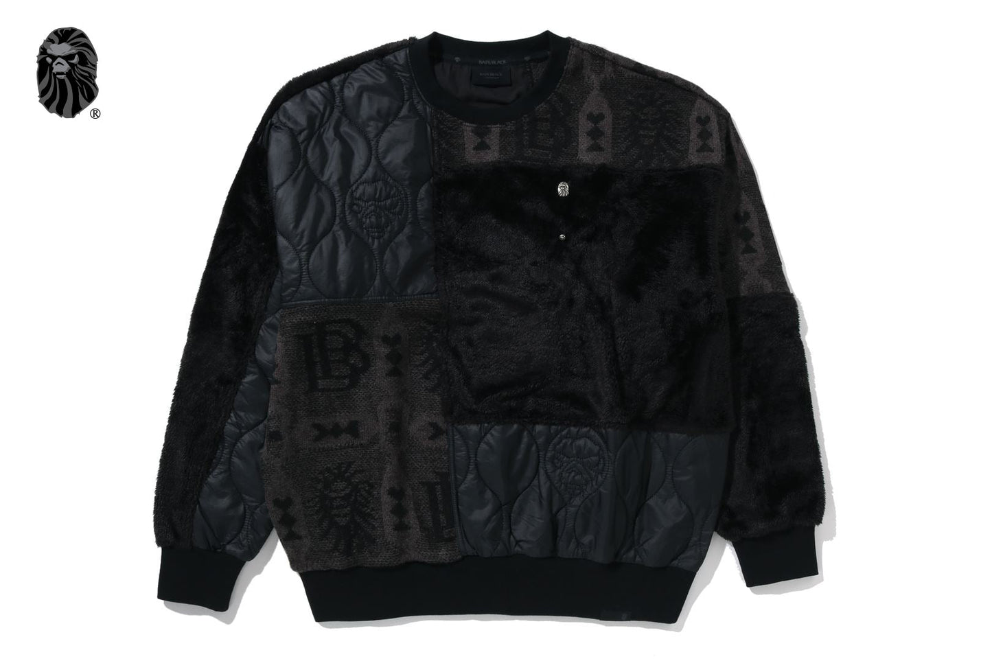 BAPE FABRIC PATCHWORK SWEATSHIRT