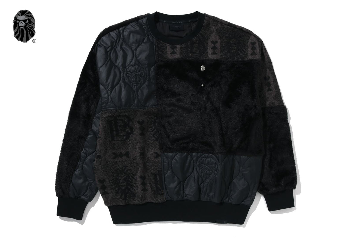 BAPE FABRIC PATCHWORK SWEATSHIRT