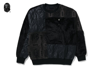 BAPE FABRIC PATCHWORK SWEATSHIRT