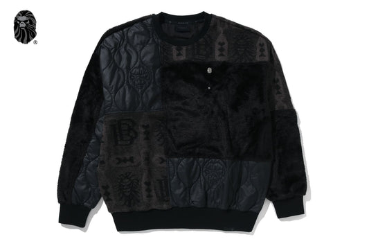 BAPE FABRIC PATCHWORK SWEATSHIRT