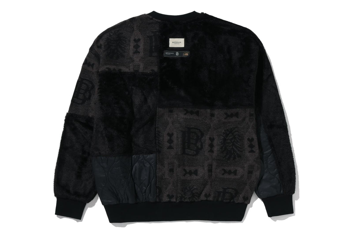BAPE FABRIC PATCHWORK SWEATSHIRT