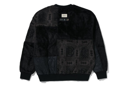 BAPE FABRIC PATCHWORK SWEATSHIRT