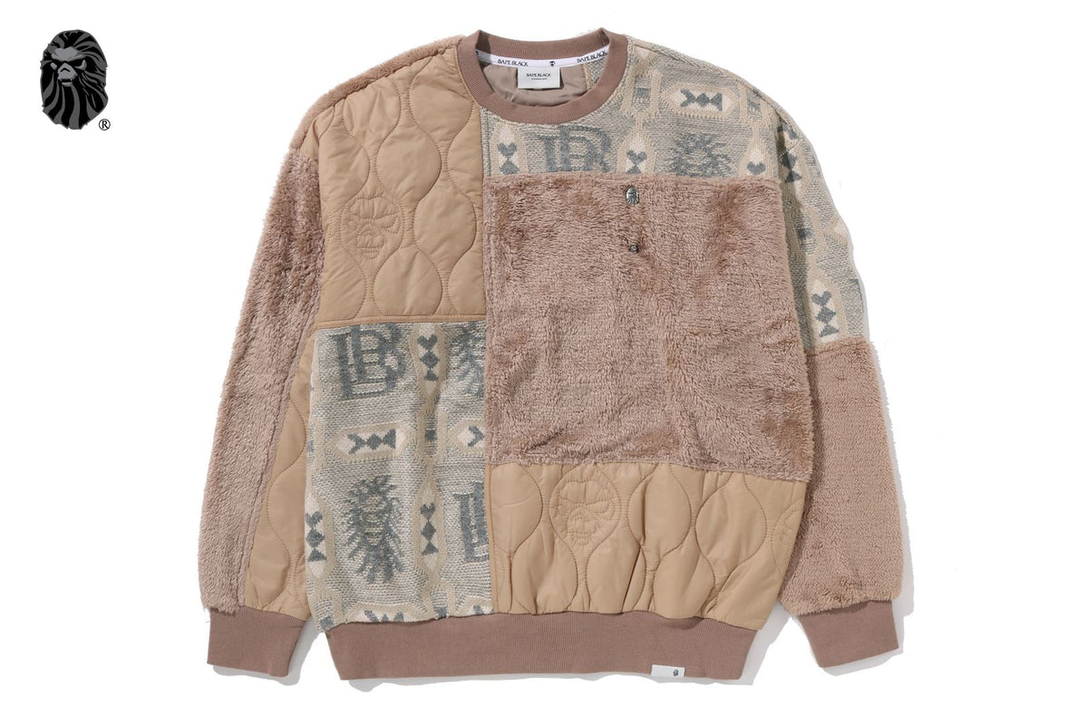 BAPE FABRIC PATCHWORK SWEATSHIRT