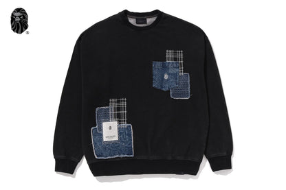 BAPE SASHIKO PATCHWORK SWEATSHIRT #1