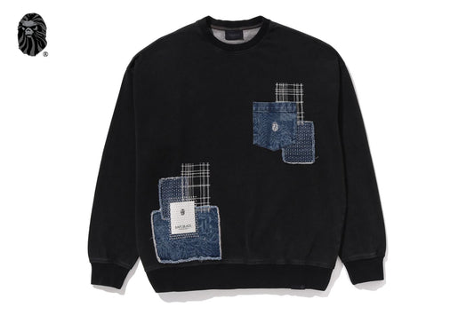 BAPE SASHIKO PATCHWORK SWEATSHIRT #1